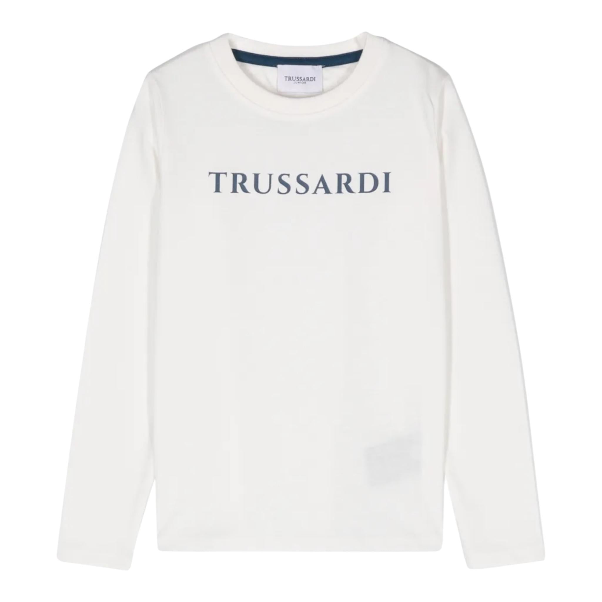 TRUSSARDI shirt girocollo tinta unita Bianco per Bambino TIA24085TSJ BIANCO TRUSSARDI 