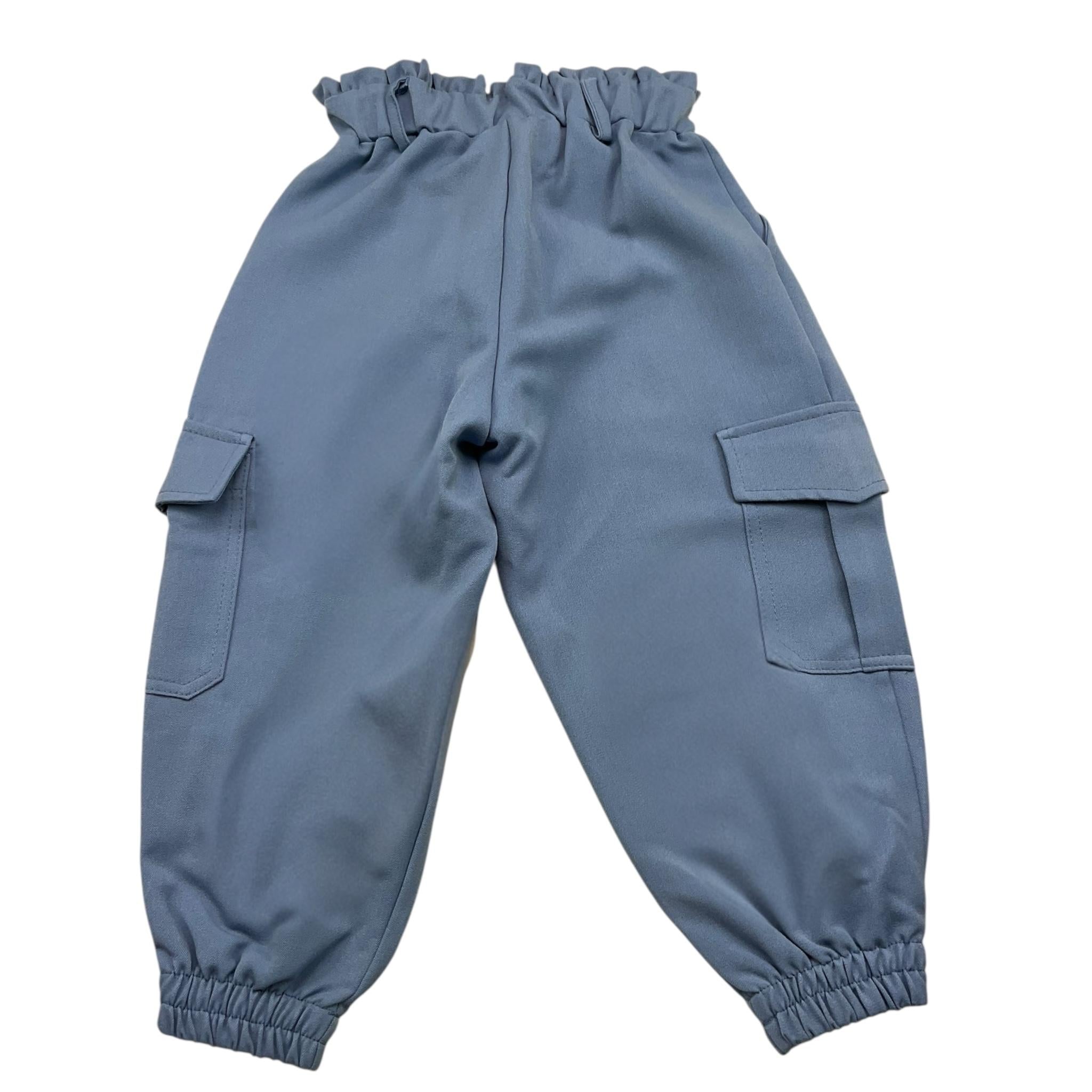 MAGIL pantalone tinta unita con elastico in vita Azzurro per Bambina GN25090 AZZURRO MAGIL 