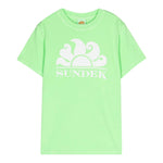 Sundek T-Shirt Girocollo Tinta Unita con Logo per Bambino B021TEJ78TC VERDE SUNDEK 
