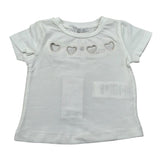M+E' T-Shirt Girocollo Tinta Unita con Stampa per Neonata UE1257 BIANCO M+E' 