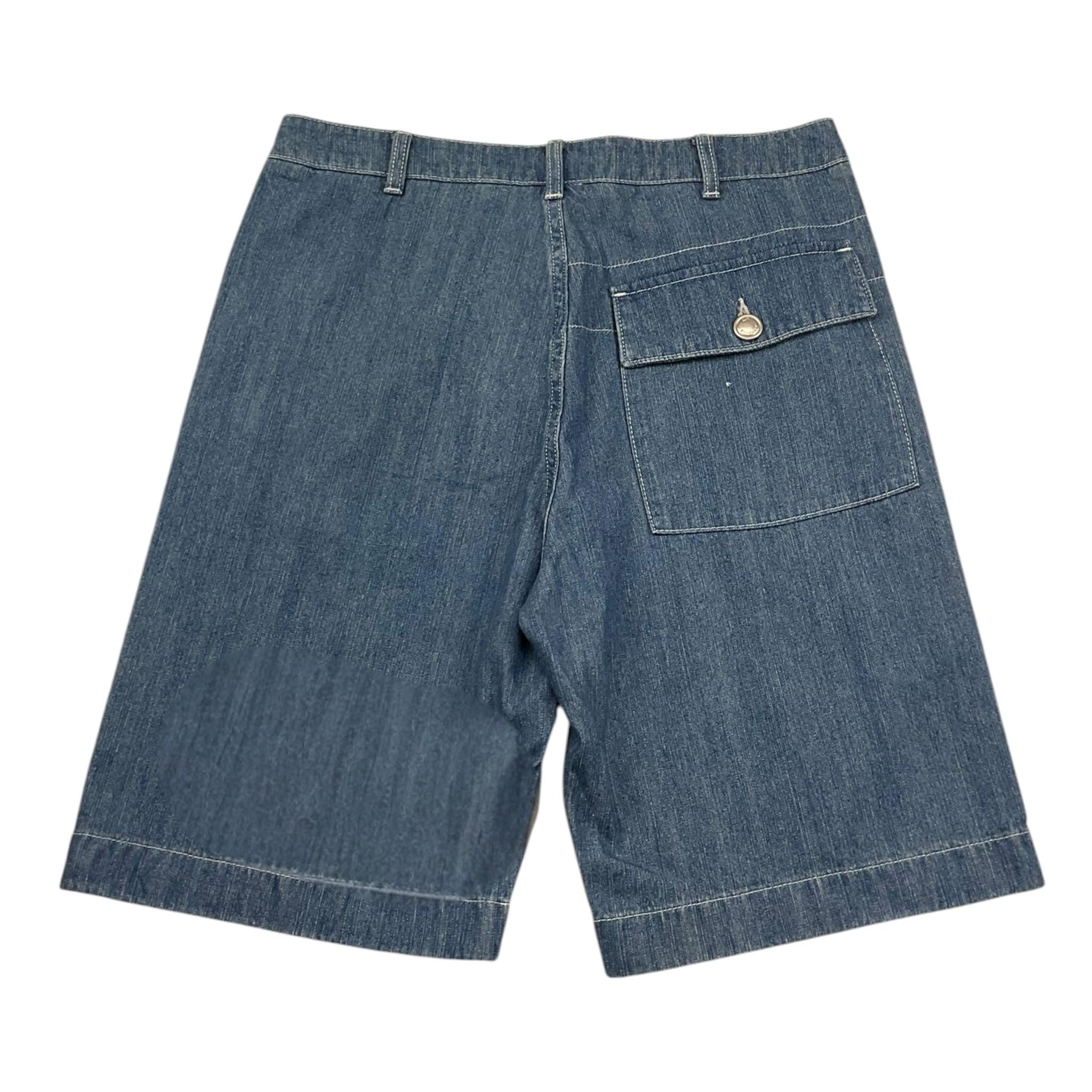 C.P. Company Bermuda Tinta Unita In Denim per Bambino CUQ00A BLU C.P. COMPANY 