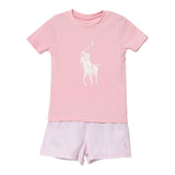 Ralph Lauren Completo 2 Pezzi Pigiama T-Shirt-Shorts  per Bambina 4P0038 ROSA RALPH LAUREN 