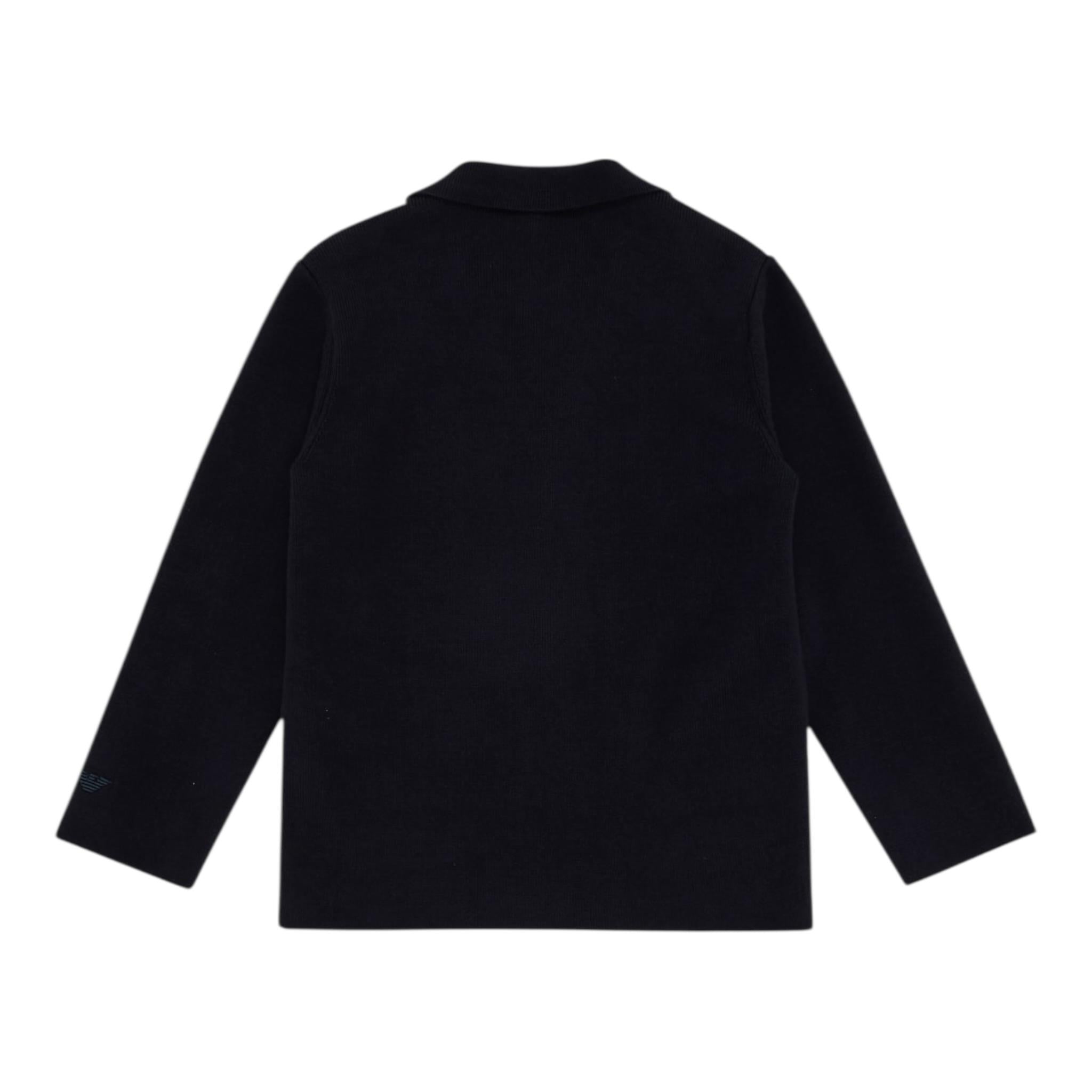 Emporio Armani Cardigan Tinta Unita con Logo per Bambino EB000299 BLU EMPORIO ARMANI 
