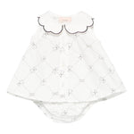 Elisabetta Franchi Completo 2 Pezzi Camicia-Coulotte Tubta Unita con Stampa per Neonata ENCD096 BIANCO ELISABETTA FRANCHI 