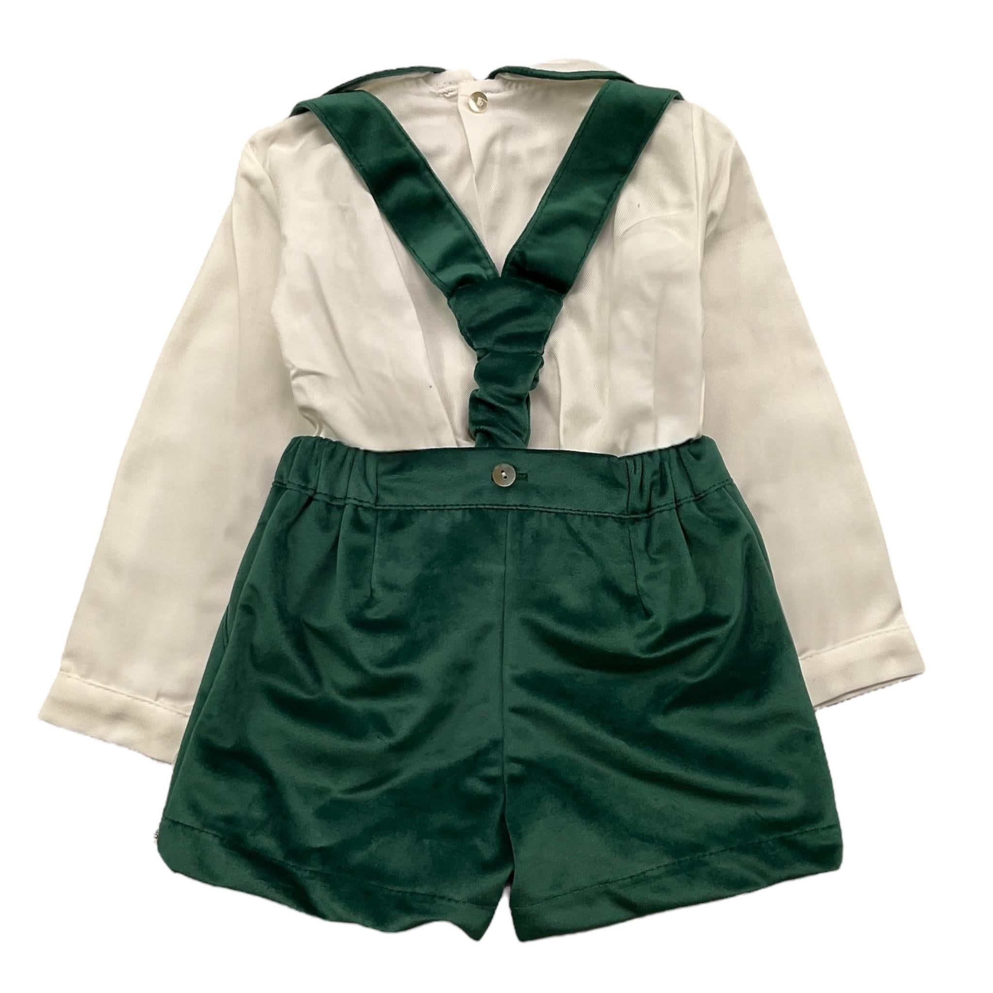 VALENTINA BEBES completo 2 pezzi camicia-salopette Verde per Neonato MAR200 VERDE VALENTINA BEBES 