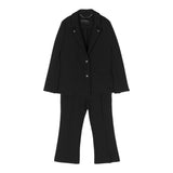 John Richmond Black Solid Color Jacket-Pants Set For Girls