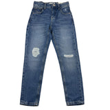 Name.It Blue Adjustable Waist Solid Color Jeans For Boys