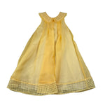 A' La Page Abito Giromanica Tinta Unita con Ricami per Bambina ERICA GIALLO A' LA PAGE 