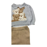LE BEBE' completi 2 pezzi maglia-pantalone bicolore Azzurro/beige per Neonato LBB5104 AZZURRO/BEIGE LE BEBE' 
