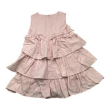 Liu Jo Solid Color Sleeveless Dress With Pink Ruffles For Girls