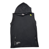 Yours Solid Color Sleeveless Hoodie With Black Hood For Boys