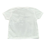 Please T-Shirt Tinta Unita con Stampa per Neonata MB12030G71 BIANCO PLEASE 