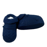 Baby Lord Plain Blue Applique Baby Booties