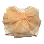 Miss Grant Top Giromanica Tinta Unita con Fiocco per Neonata MG1278 BIANCO MISS GRANT 