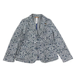 Distrett Plain Jacket With Floral Pattern And Buttons White For Boys