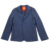 Suns Solid Color Jacket With Blue Buttons For Boys