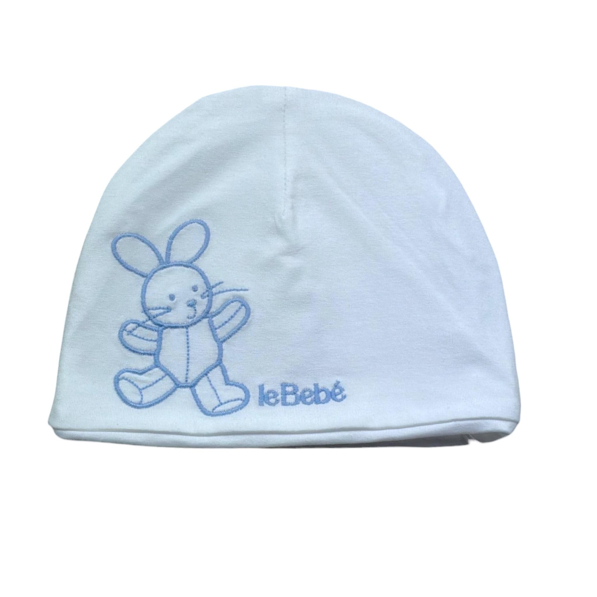 Le Bebe' Cappello Tinta Unita con Stampa per Neonato LBB5263 BIANCO LE BEBE' 