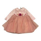 MARLU' abito cerimonia tinta unita con tulle Rosa per Neonata IK3118ML ROSA MARLU' 