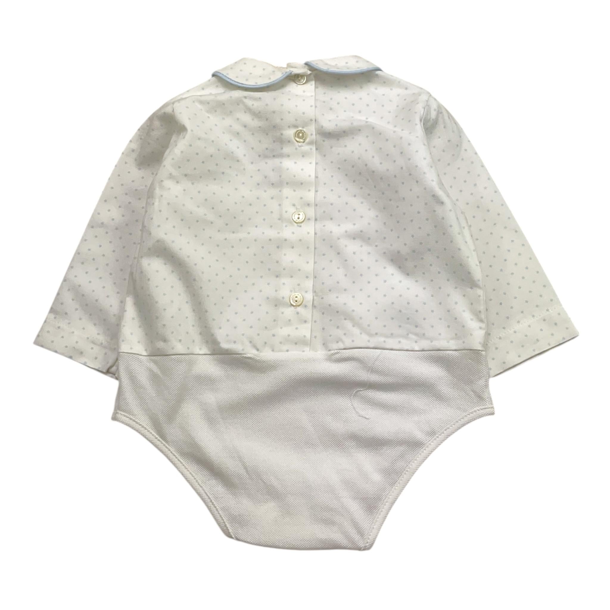 LA STUPENDERIA camicia modello body tinta unita con stelle Bianco per Neonato TBBD51 BIANCO LA STUPENDERIA 