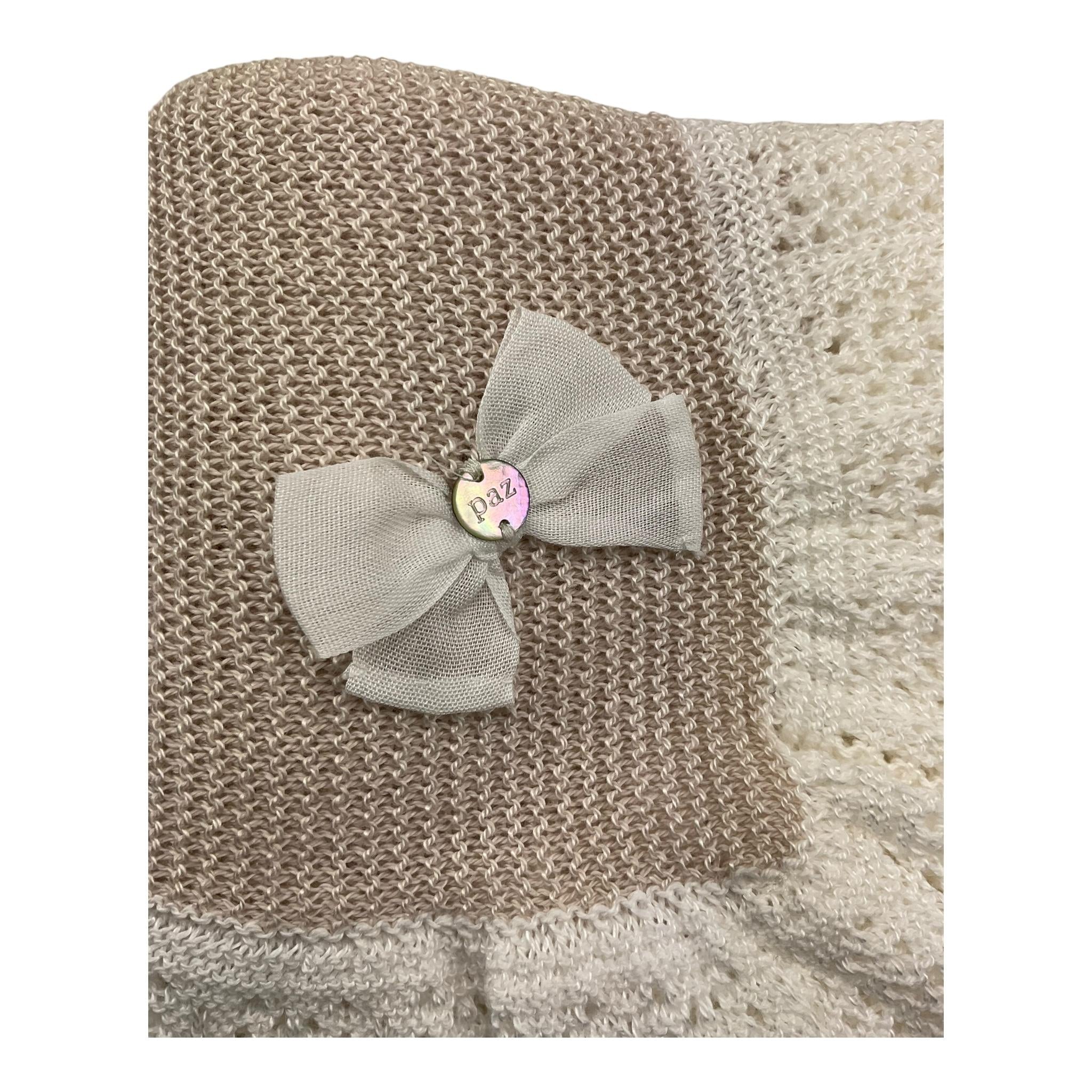 PAZ RODRIGUEZ coperta tinta unita con ricami Bianco per Neonata 2682882 BIANCO PAZ RODRIGUEZ 
