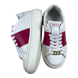 Twinset Sneakers Solid Color With White Contrast Band For Girls