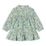 MAYORAL abito tinta unita con fantasia fiori Verde per Bambina 2923J VERDE MAYORAL 