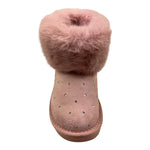 MONNALISA stivaletti bassi tinta unita con fiocco e pelliccia Rosa per Bambina 8C005 ROSA MONNALISA 