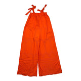 Mariuccia Palazzo Pants Solid Color Orange Sangallo Lace For Girls