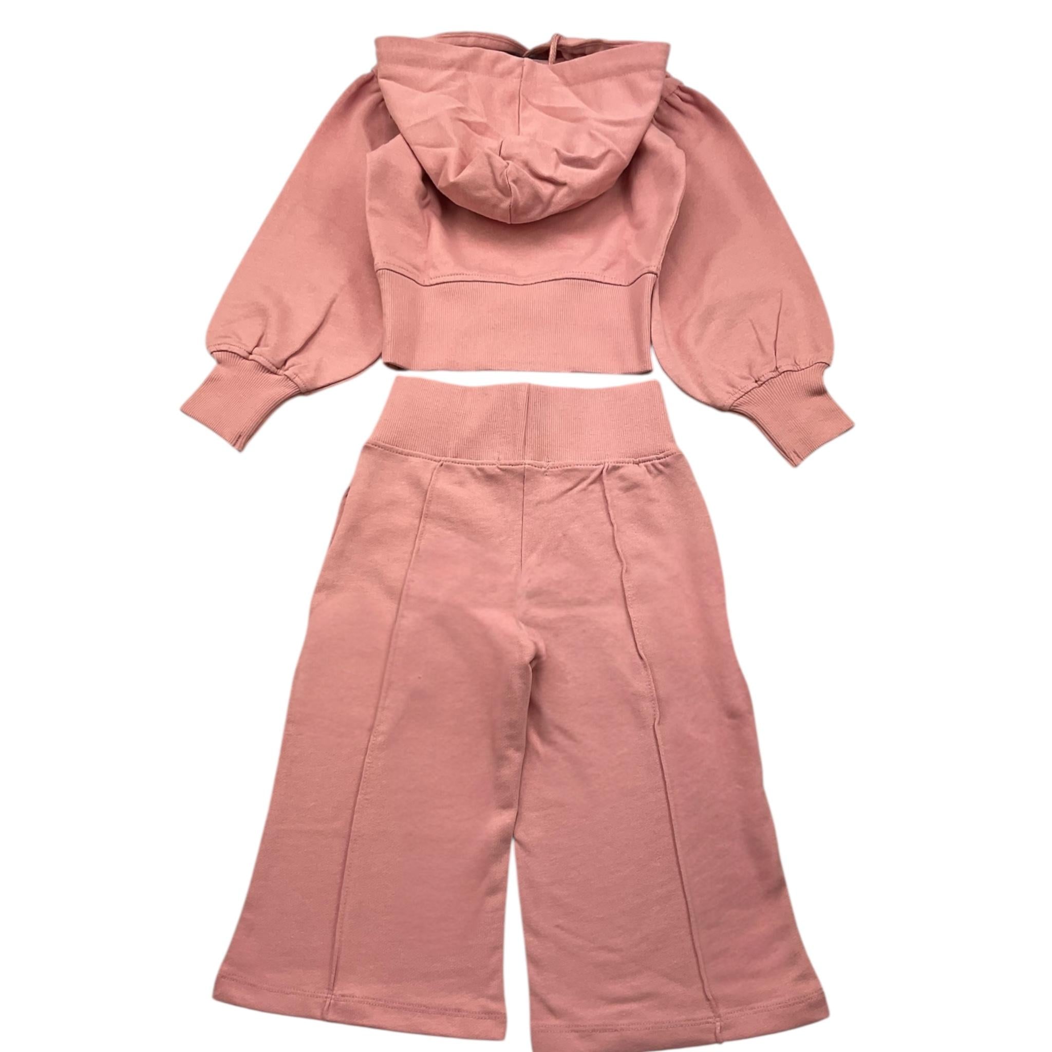 FUN & FUN completo 2pz tinta unita felpa-pantalone Rosa per Neonata FBCM00008 ROSA FUN & FUN 