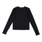 MAISON MARGIELA shirt girocollo tinta unita con stampa Nero per Bambina M60675 NERO MAISON MARGIELA 