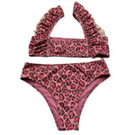 Island Coco Costume 2 Pezzi Fantasia Maculata per Bambina ICJ840J FUXIA ISLAND COCO 
