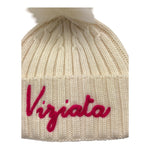 SAINT BARTH cappello tinta unita con pon pon Panna per Bambina WENG00 PANNA SAINT BARTH 