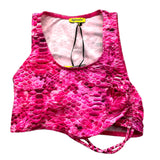 4Giveness Top Solid Color With Fuchsia Pattern For Girls