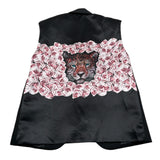 Nunzia Corinna Gilet tinta unita con Stampa In Contrasto Nero per Bambina NJ1416122 NERO NUNZIA CORINNA 