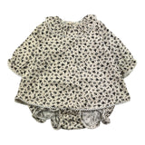 Dou Dou Long Sleeve Shirt Cream Floral Pattern For Baby Girl