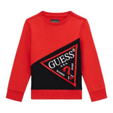 GUESS felpa girocollo tinta unita con stampa Rosso per Neonato N4YQ04KA6R4N ROSSO GUESS 