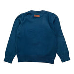 TRUSSARDI maglia girocollo tinta unita con stampa Blu per Neonato TIA24063MAN BLU TRUSSARDI 