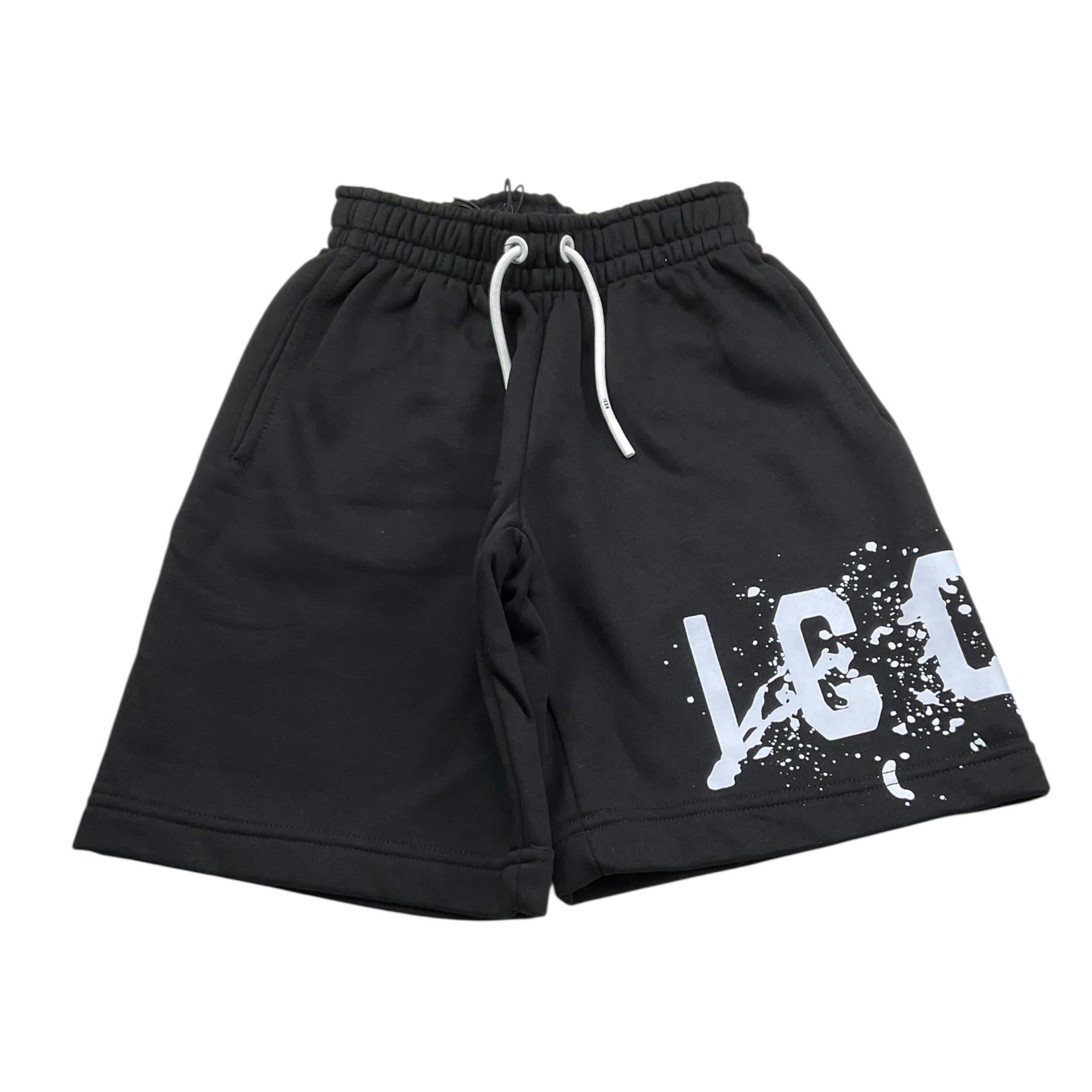 Icon Bermuda Tinta Unita con Stampa per Bambino IBSH00523 NERO ICON 