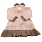 COLORI CHIARI abito manica lunga tinta unita con ricami in contrasto Rosa per Neonata FF107787 ROSA COLORI CHIARI 