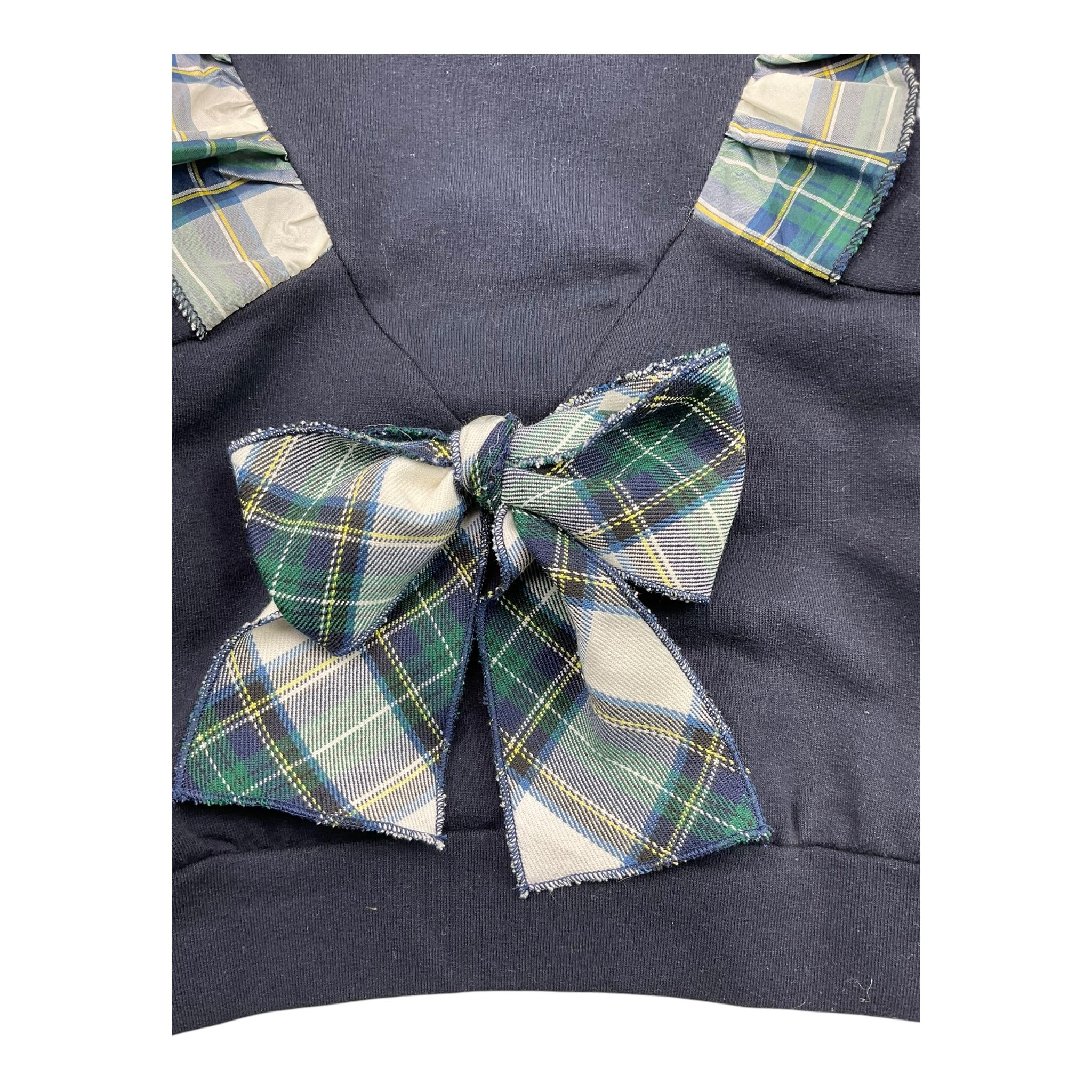 PICCOLA LUDO felpa tinta unita con rouches Blu per Bambina BS9WB046 BLU PICCOLA LUDO 