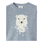 IL GUFO maglia girocollo tinta unita con ricamo orso Azzurro per Neonato A24MA457EM220 AZZURRO IL GUFO 