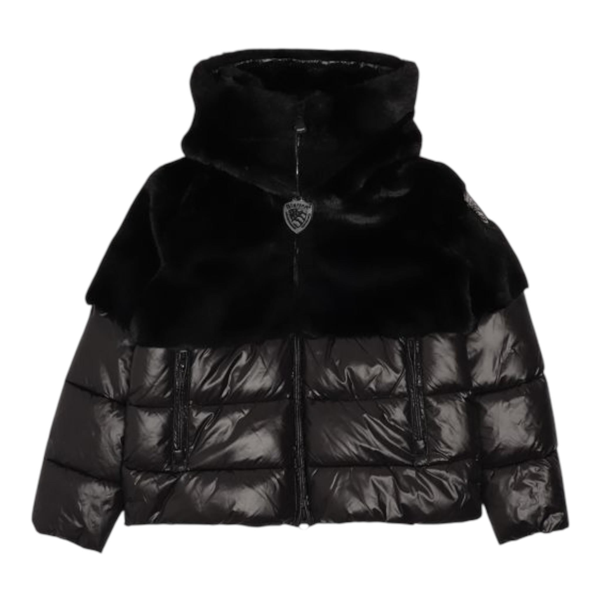 BLAUER giubbino tinta unita con pelliccia Nero per Neonata 24WBLGC02527N NERO BLAUER 