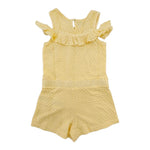 Guess Tutina Tinta Unita Giromanica con Balze per Bambina K4GK29KC843 GIALLO GUESS 