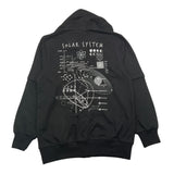 Yours Black Solid Color Zip Up Hoodie For Boys