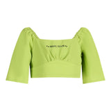 Marc Ellis Acid Green Elasticated Logo Solid Top For Girls