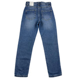 Name.It Blue Adjustable Waist Solid Color Jeans For Boys