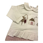 MARLU' tutina manica lunga bicolore Bianco/rosa per Neonata IB2714 BIANCO/ROSA MARLU' 