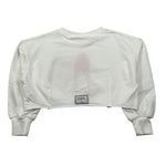 Imperial Felpa Chiusa Modello Crop Tinta Unita per Bambina LB39042G75 BIANCO IMPERIAL 