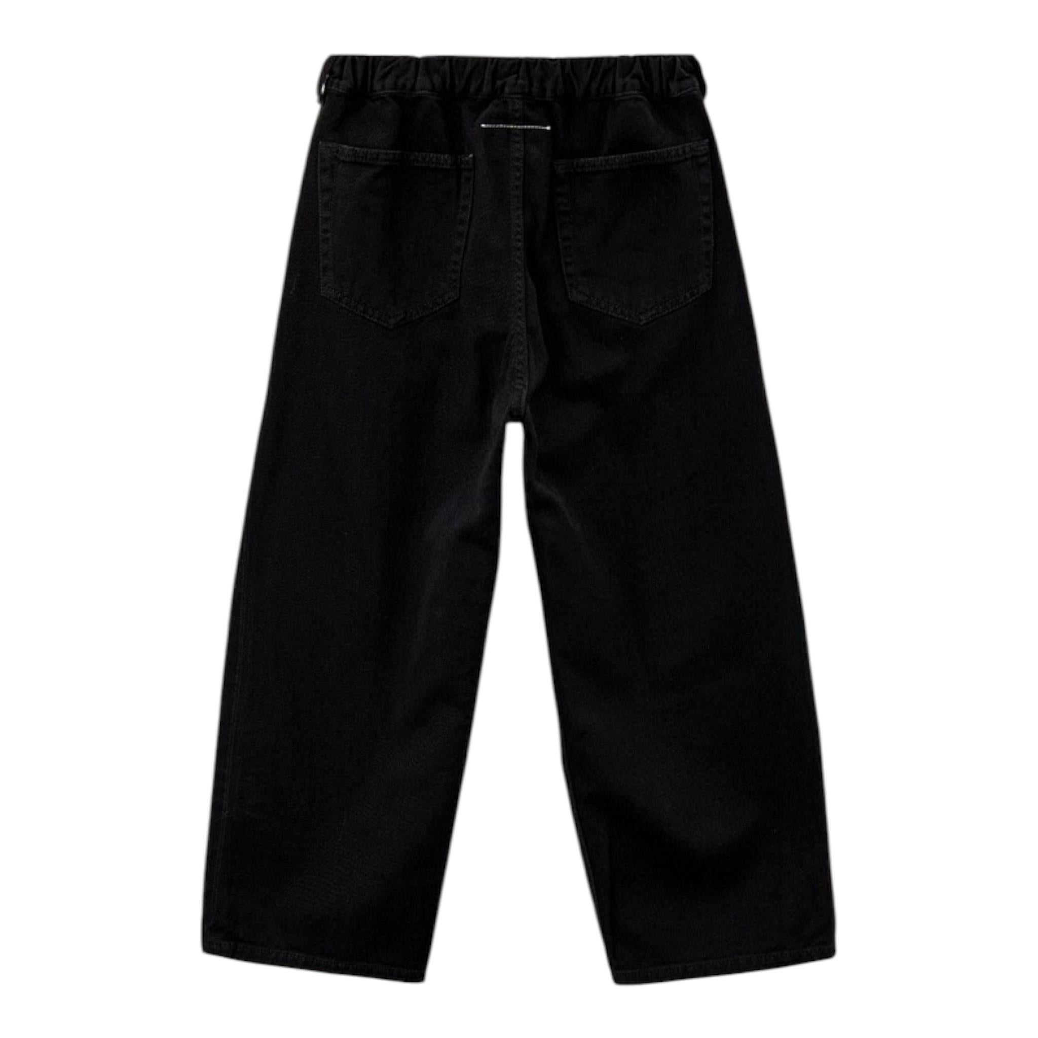 MAISON MARGIELA jeans tinta unita modello baggy Nero per Bambina M60451 NERO MAISON MARGIELA 