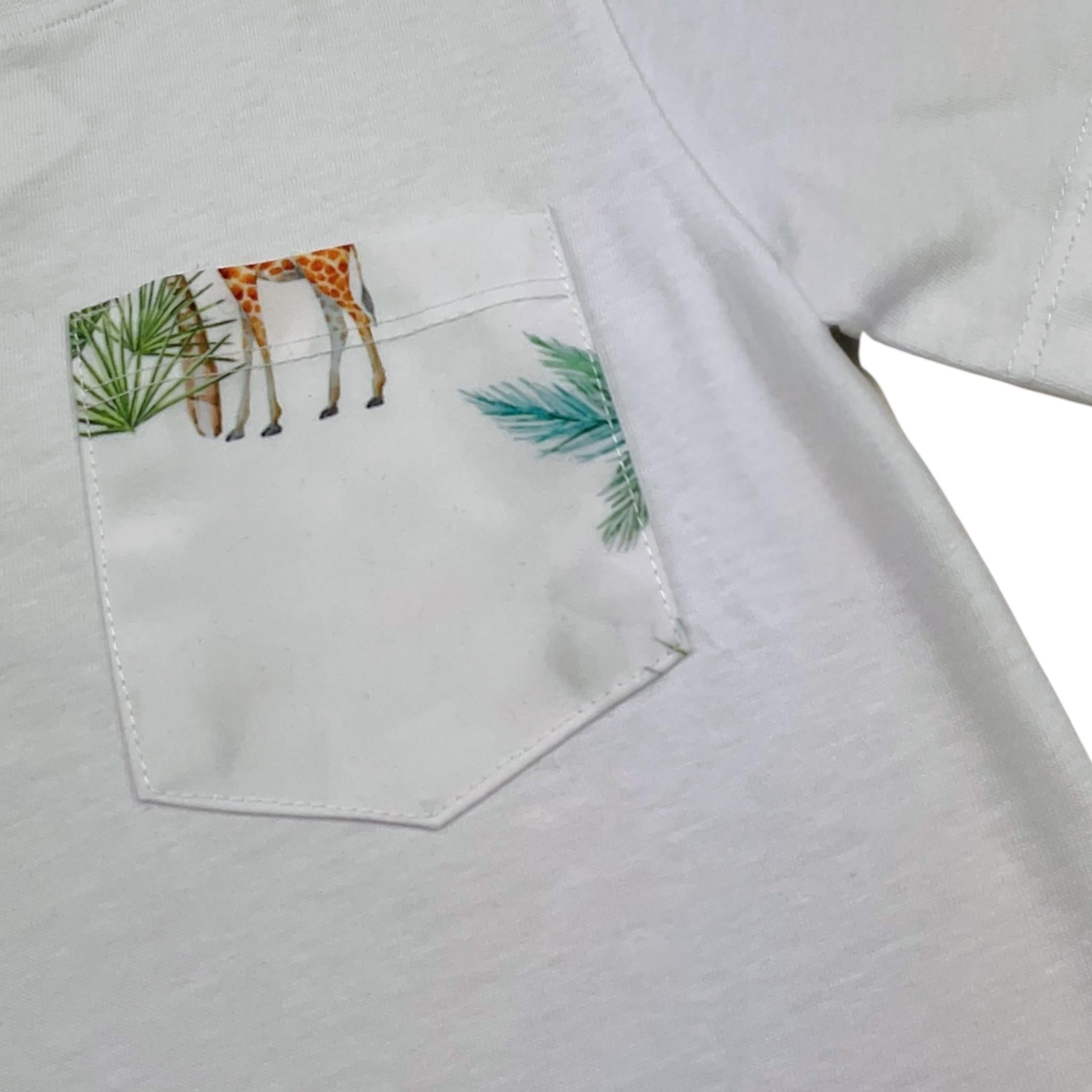 Meia Pata T-Shirt Girocollo Tinta Unita con Taschino per Bambino MEIAPTT BIANCO MEIA PATA 